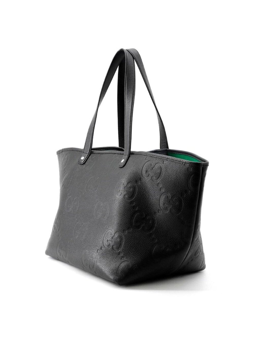 Gucci Tote Jumbo GG Leather Black - Picture 2 of 10